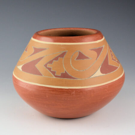 Alternative view of Gutierrez, Lela - Polychrome Bowl with Rain Cloud Designs (1930s)