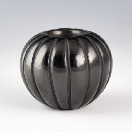 Baca, Leona - Black 16 Rib Melon Bowl