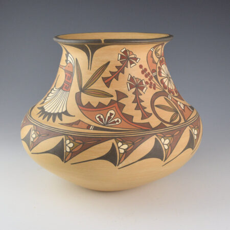 Alternative view of Gutierrez, Lois  - Polychrome Water Jar with Hummingbirds and Flowers (1980s)