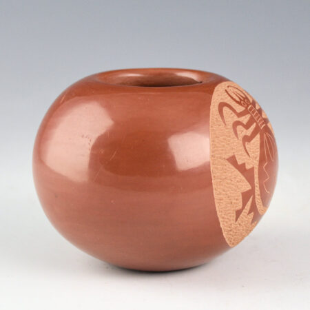 Alternative view of Tapia, Mae - Red Bowl with Mimbres Insect (1990s)