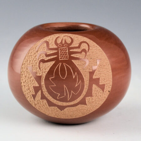 Tapia, Mae - Red Bowl with Mimbres Insect (1990s)