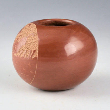 Alternative view of Tapia, Mae - Red Bowl with Mimbres Quail (1990s)