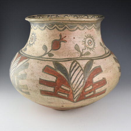Roybal, Marianita - Large Water Jar with Plant Designs (ca 1905)