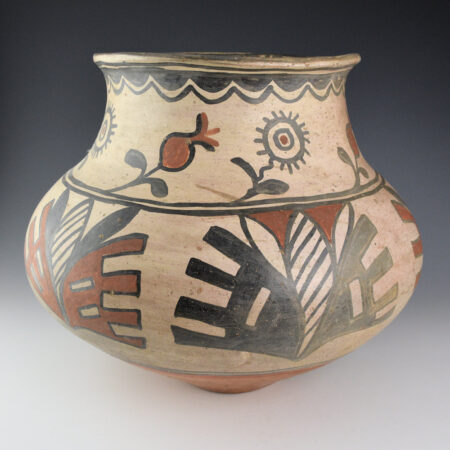 Alternative view of Roybal, Marianita - Large Water Jar with Plant Designs (ca 1905)
