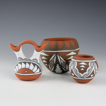 Small, Mary - Polychrome Wedding Vase, Bowl, Small Bowl (1980s)