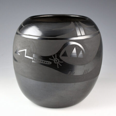 Naranjo, Nicolasa - Jar with Avanyu and Rain Designs (1960s)