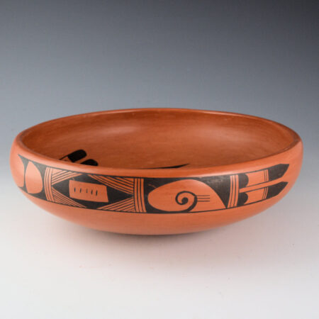 Alternative view of Maho, Patty - 10" Wide Open Bowl with Hummingbird Design (1960s)
