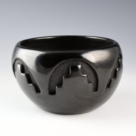Alternative view of Tafoya, Phyllis - Bowl with Kiva Step Cloud Designs (1980s)
