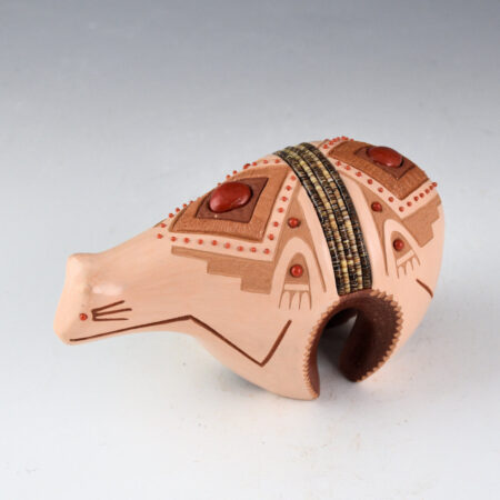 Alternative view of Sanchez, Russell  - Polychrome Bear with Heartline, Bear Paws and 86 Coral Insets