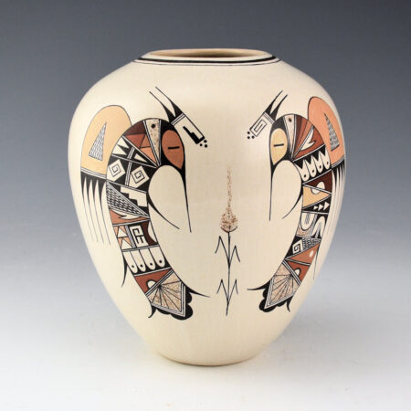 Naha, Rainy - Polychrome Jar with Four Hummingbirds