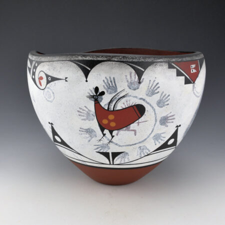 Aragon, Ralph - 9" Wide Bowl with Petroglyph Designs and Interior Design (2005)
