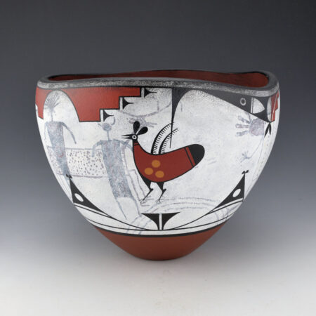 Alternative view of Aragon, Ralph - 9" Wide Bowl with Petroglyph Designs and Interior Design (2005)