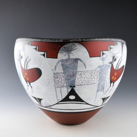 Alternative view of Aragon, Ralph - 9" Wide Bowl with Petroglyph Designs and Interior Design (2005)
