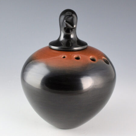 Alternative view of Sanchez, Russell  - Black and Sienna Bowl with Bear Lid (1991)