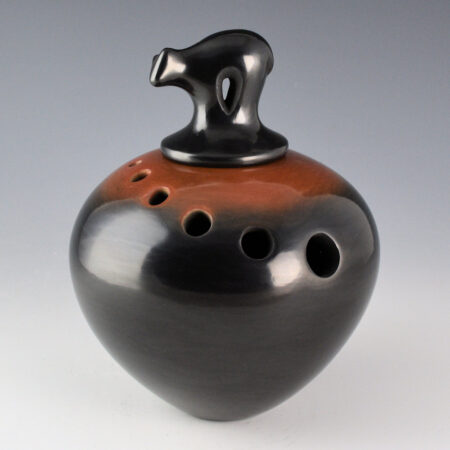 Sanchez, Russell  - Black and Sienna Bowl with Bear Lid (1991)