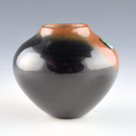Alternative view of Sanchez, Russell  - Black and Sienna Jar with Turquoise (1984)