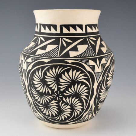 Vallo, Simon - Water Jar with Swirling Plant Designs (1990s)