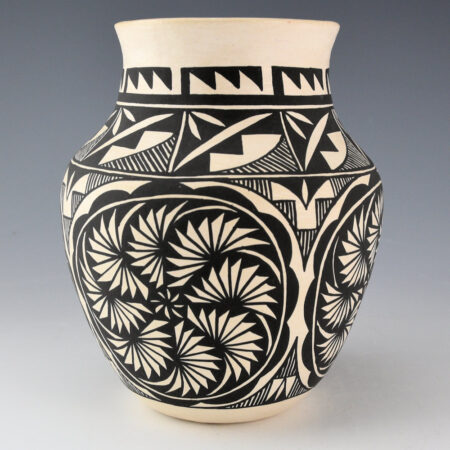 Alternative view of Vallo, Simon - Water Jar with Swirling Plant Designs (1990s)