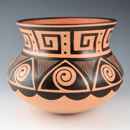 Setalla, Stetson - 9" Wide Water Jar with Awatovi Star Design