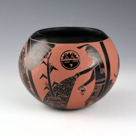 Alternative view of Tapia, Tom - Bowl with Katsinas and Sun Medallion (1980s)