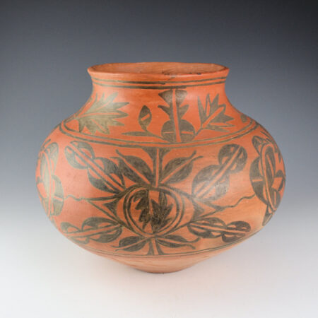 Roybal, Tonita - Black-on-Red Jar (ca 1910)