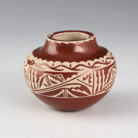 Alternative view of Curran, Ursula - Small Jar with Avanyu and Clouds