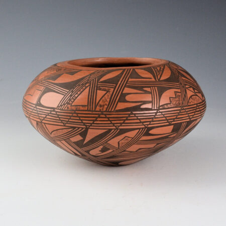 Silas, Verona - Red Bowl with Geometric Designs (1990s)