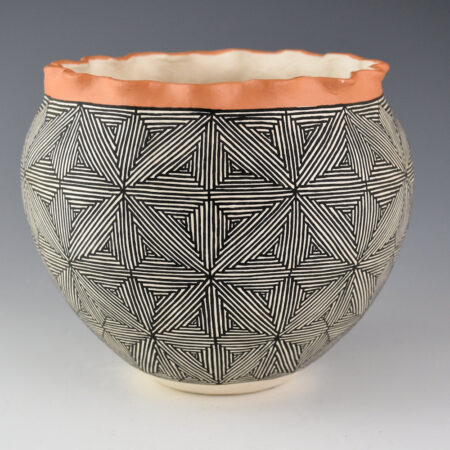 Alternative view of Malie, Dean & Rita - Jar with Fluted Rim and Interlocking Stars (1990s)