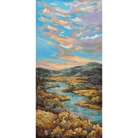 Alternative view of Vargas, Andrea - "A River Towards Santa Fe", Oil on Canvas (48" x 24")