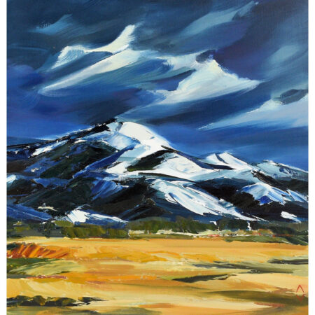 Vargas, Andrea - "Wisdom of the Mountain", Oil on Board (10 x 10)