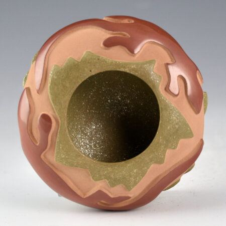 Alternative view of Youngblood, Christopher - "Desert Dwellers" Green and Red Lizards Bowl