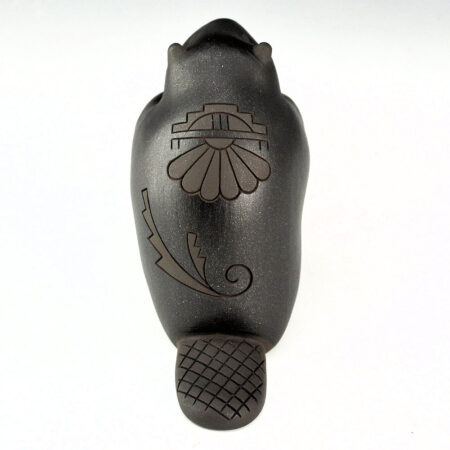 Alternative view of Curran, Dolores - "Poly-Tonal" Clay Beaver with Rising Sun Design