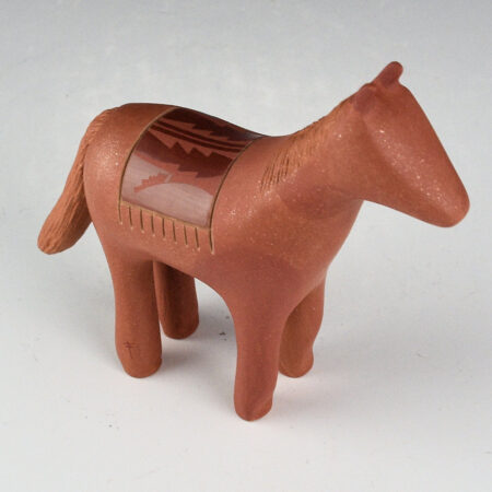Alternative view of Curran, Dolores - Clay Polychrome Horse with Polished Saddle Blanket