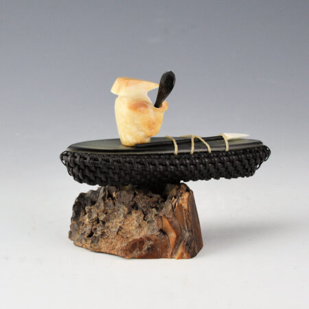 Alternative view of Johnston, Don - Small Baleen Basket Kayak with Summer Hunter, Paddle, and Spear