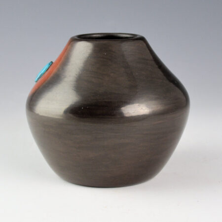 Alternative view of Tse-Pe, Dora - Black and Sienna Jar with Turquoise (1990s)