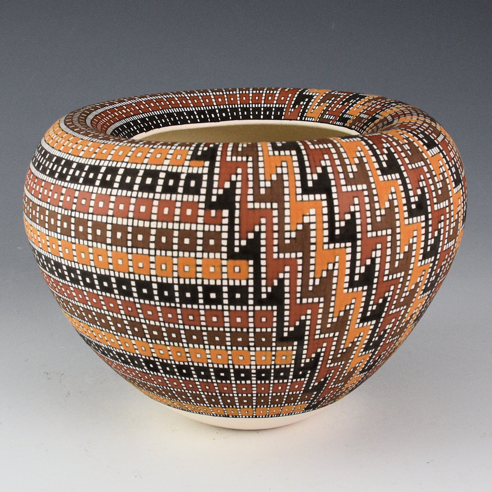 Antonio, Frederica - Five Color "Plentiful Harvest" Infinity Rim Jar - Image 4