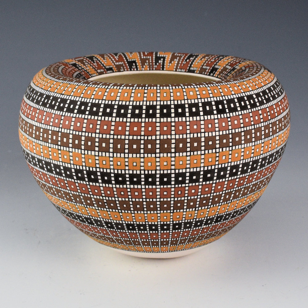 Antonio, Frederica - Five Color "Plentiful Harvest" Infinity Rim Jar - Image 3