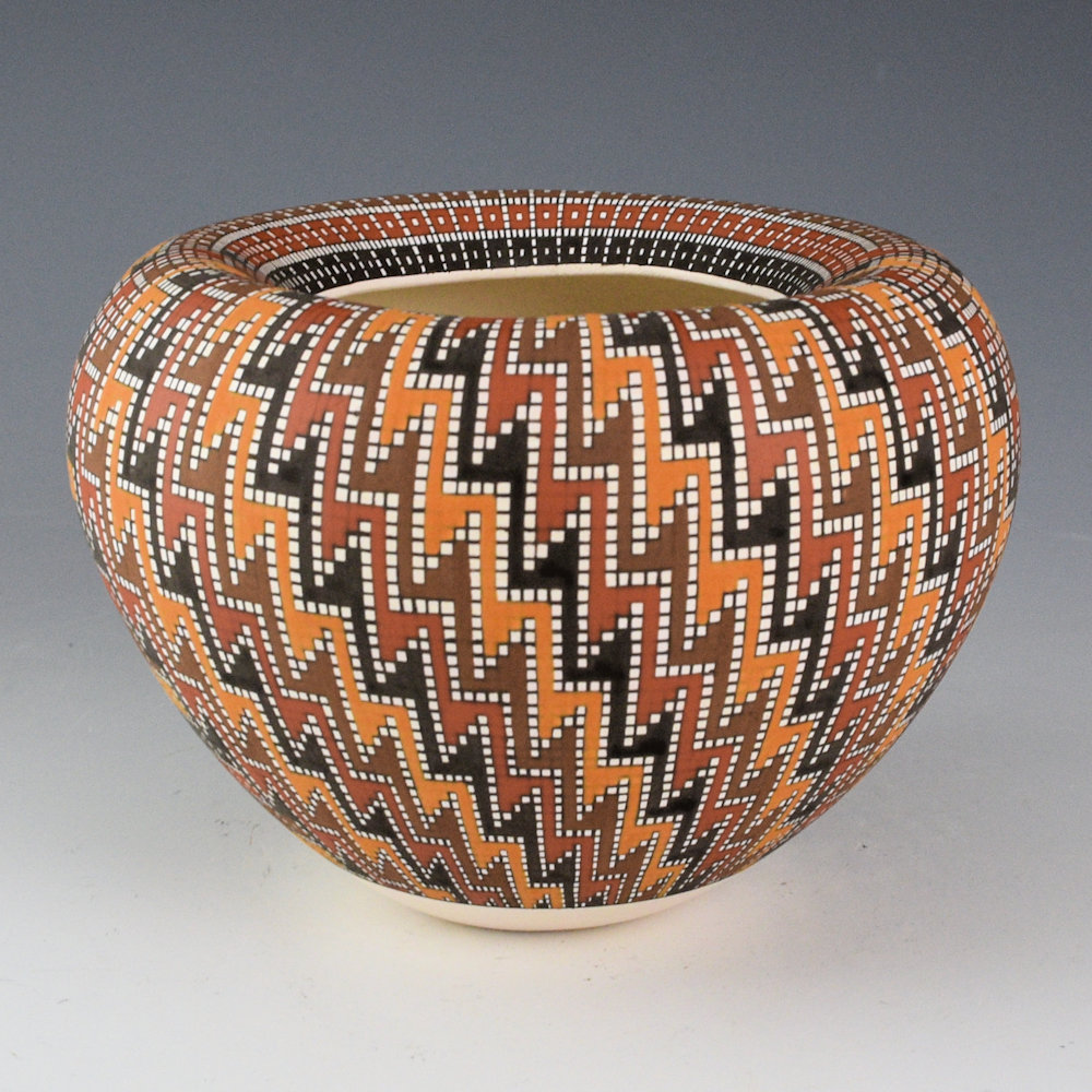 Antonio, Frederica - Five Color "Plentiful Harvest" Infinity Rim Jar