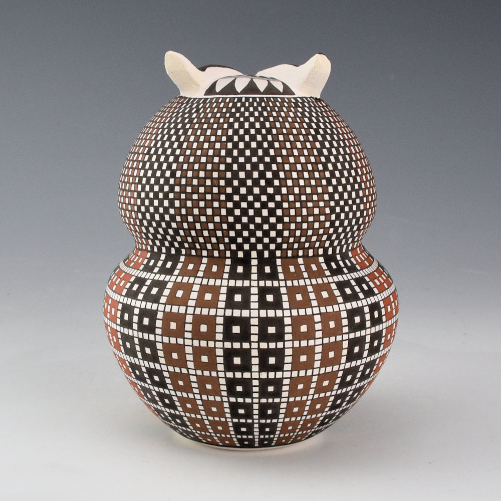 Antonio, Frederica - "Wisdom" Double Lobe "Owl" Jar - Image 3
