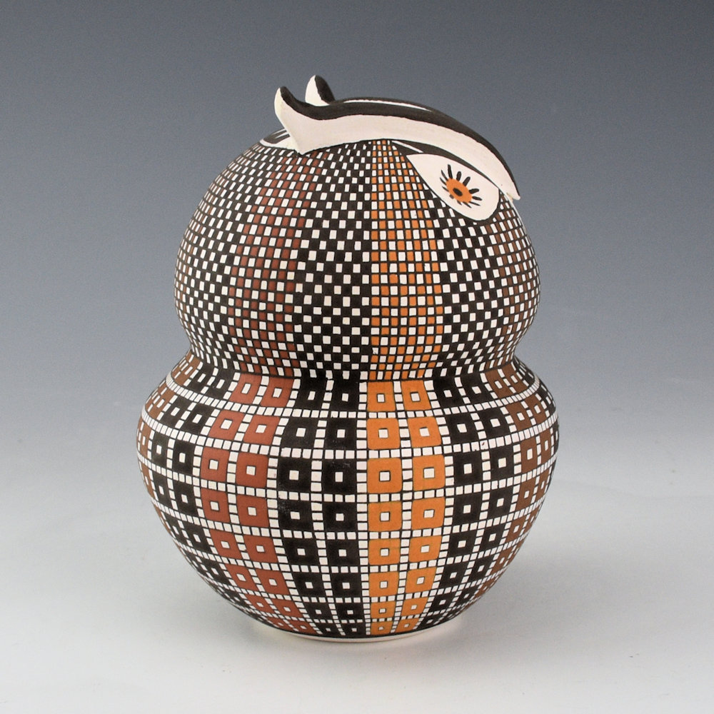 Antonio, Frederica - "Wisdom" Double Lobe "Owl" Jar - Image 2