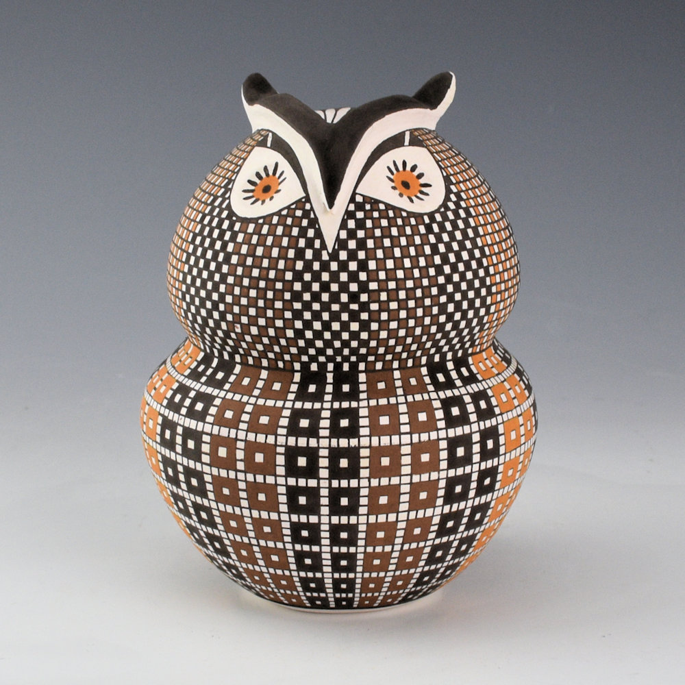 Antonio, Frederica - "Wisdom" Double Lobe "Owl" Jar