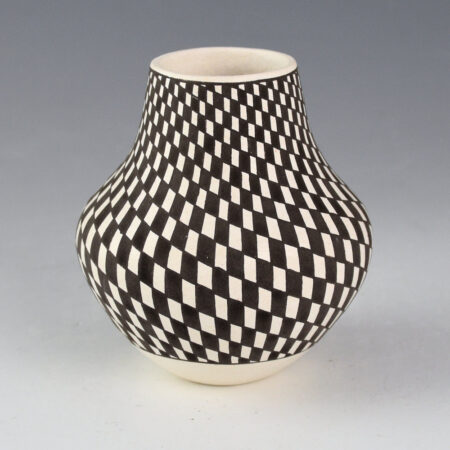 Antonio, Frederica - "Swirling Checkerboard" Small Jar
