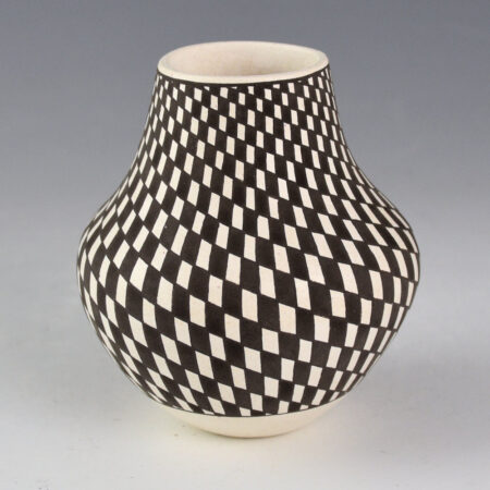 Alternative view of Antonio, Frederica - "Swirling Checkerboard" Small Jar