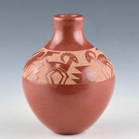 Alternative view of Medicine Flower, Grace - Red Jar with Realistic and Mimbres (1993)
