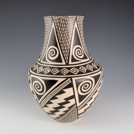 Alternative view of Naha, Helen "Feather Woman" - 10" Tall Awatovi Star Design Jar (1970's)