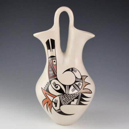 Alternative view of Naha, Helen "Featherwoman" - 9" Tall Wedding Vase with Hopi Birds (1980s)