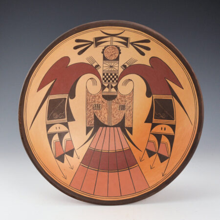 Koopee, Jacob - 9" Wide Plate with Double Hummingbirds (2001)