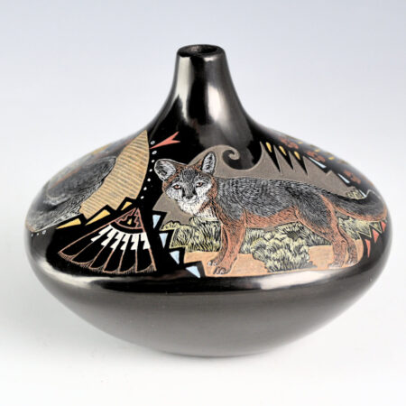 Tafoya, Jennifer - Square Jar with Gray Foxes