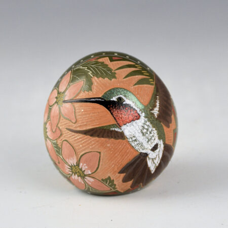 Tafoya, Jennifer - Green Seedpot with Hummingbirds