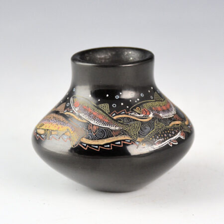 Alternative view of Tafoya, Jennifer - Small Water Jar with 7 Trout (2025)